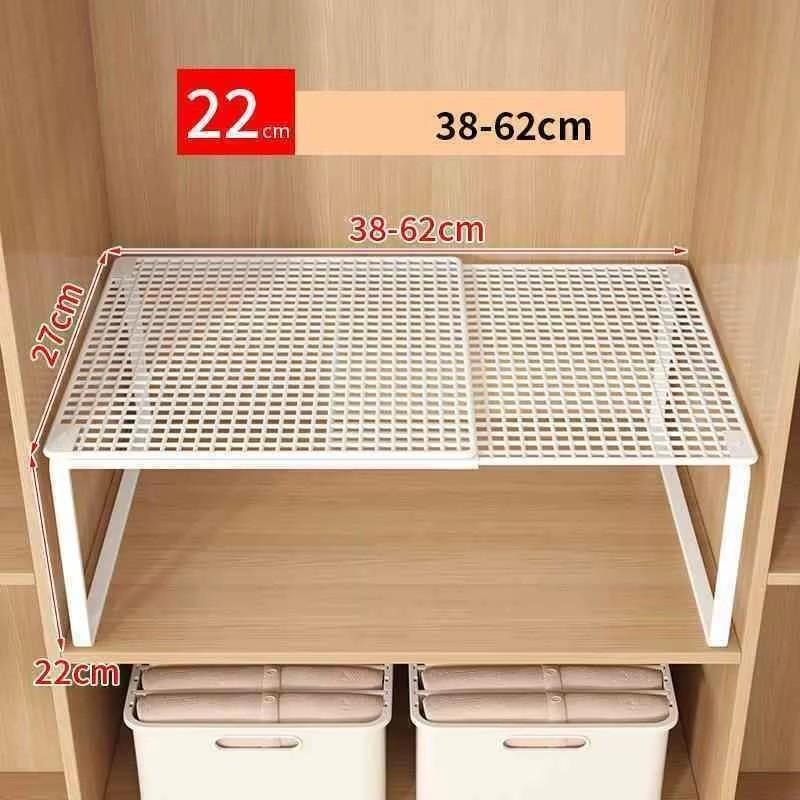 Telescopic Closet Shelf Separator, Expandable Organizer for Wardrobe and Cabinet Storage