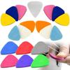 5pcs 3cm Color Felt Picks Durable Heart Shaped Picks for Guitar Ukulele Bass Musical String Instrument Performance Accessories