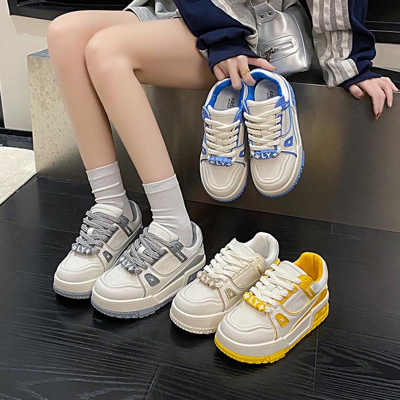 Hot super women's sneakers dad shoes women's popular models this year's platform shoes new popular non-slip 2025 board shoes