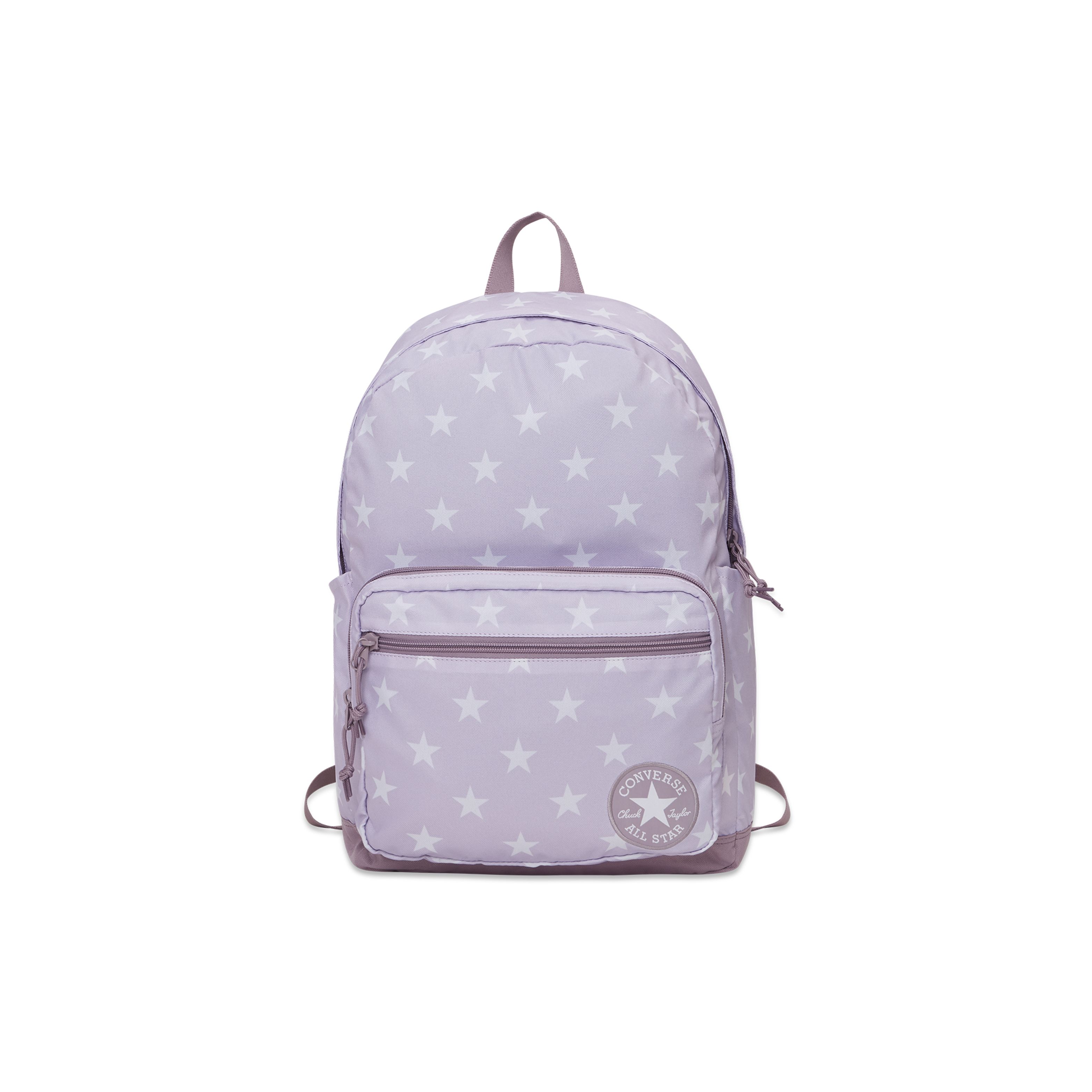 Converse Go 2 New Fresh Print Large Capacity Polyester Backpack Unisex Backpack Purple 10019901-A21 Purple