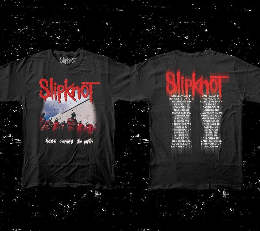 Slipknot Heavy Metal Band Grafisk T-shirt Herr Dam Sommar Bomull Överdimensionerad Streetwear Kortärmad Mode Retro T-shirt Kläder