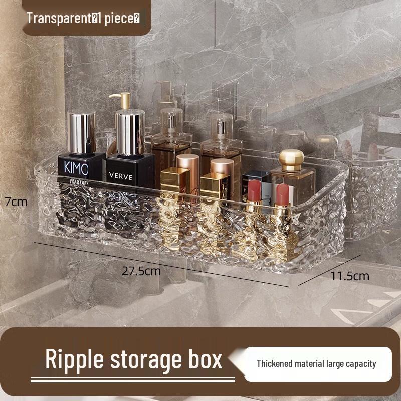 Punch-Free Wall-Mounted Bathroom Storage Shelf