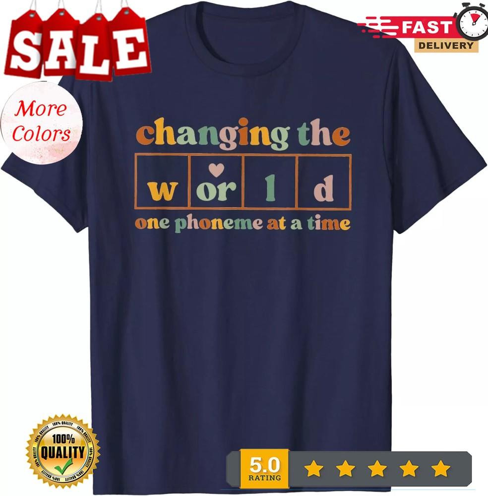 

Changing The World One Phoneme At A Time Dyslexia Unisex T-Shirt L