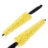 New Selling Car Wheel Brush Practical Black Plastic Handle Yellow Sponge Wheel Tire Rim Brush 1 Pc