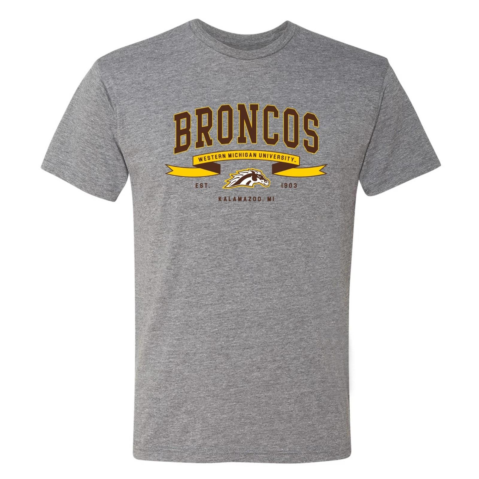 Western Michigan Ribbon Flight NLA Triblend T-Shirt - Premium Heather 2XL