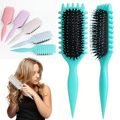 Flexible Rechteckige Lockenbürste - Unisex-Design, Traktion, Verstärkt Locken, Geeignet für Normale Haartypen