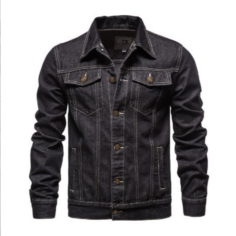 

2026 Men s Denim Shirt Jacket: Casual Japanese Style for Spring, Autumn, Winter - Popular Youth Workwear 2XL