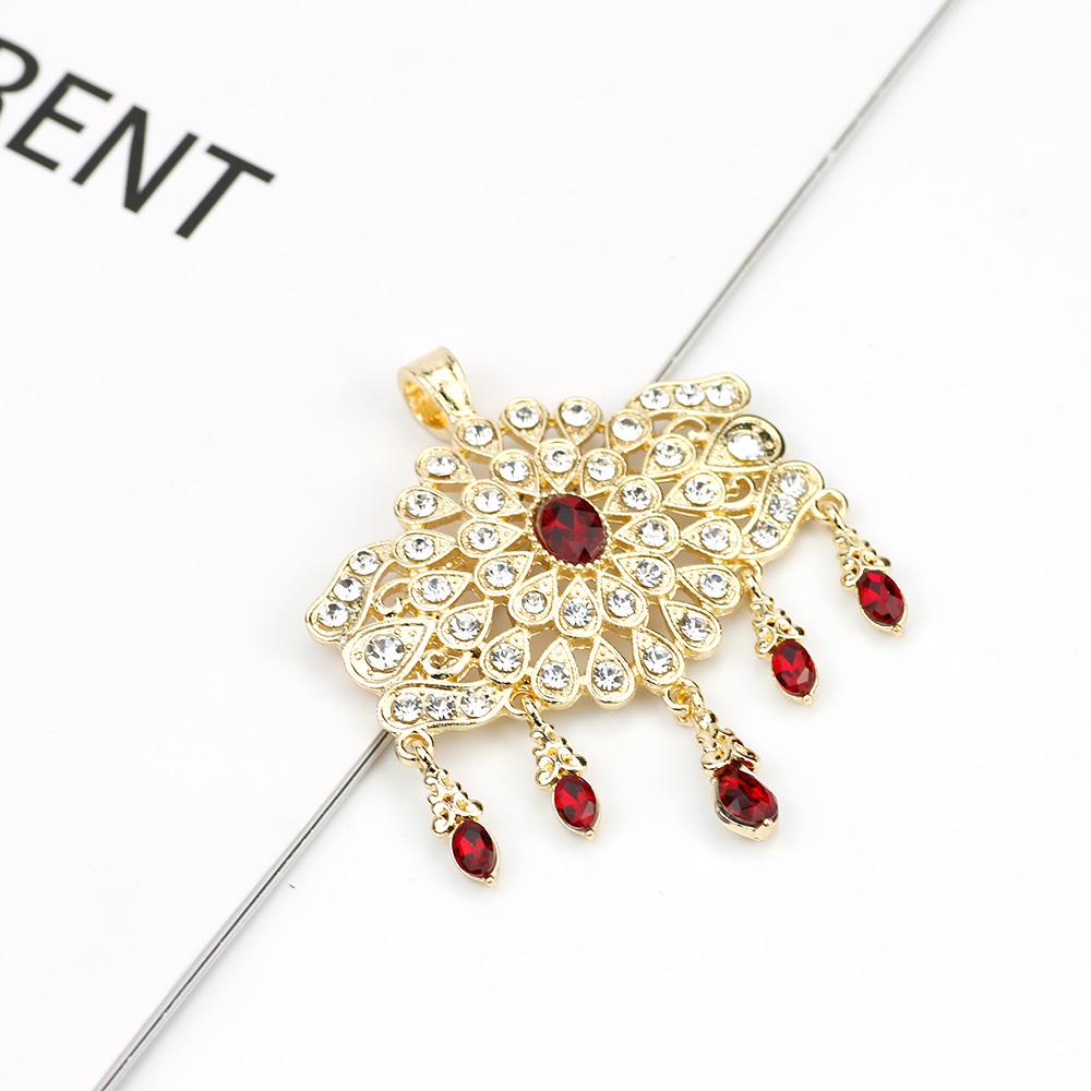 Přívěsek Dámský šperk na dvojí použití Wedding Bijoux Gold Color Crystal 2023