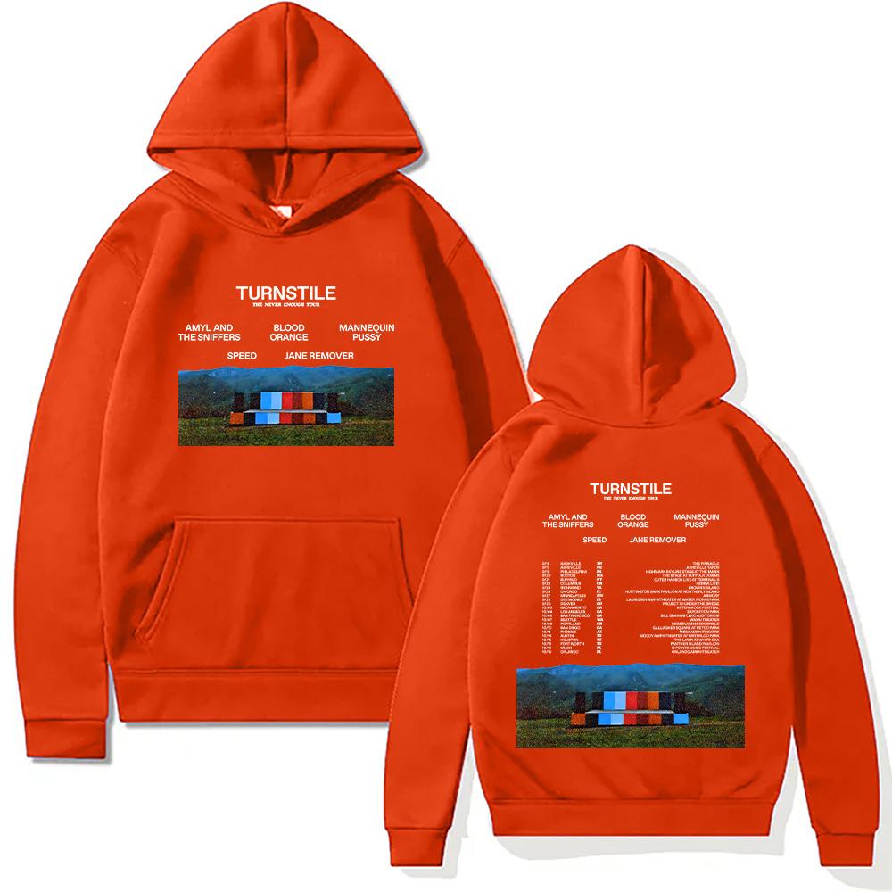 Turnstile Band Hoodies Turnstile The Never Enough Tour 2025 Sweatshirt Unisex Hip Hop Rock Street Pullovers Two Sides Streetwear
