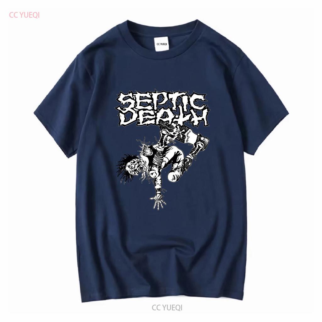 Septic Death skater shirt hardcore punk trashcore long or short sleeves vintage Washed Stylish graphic designer clothes Unisex