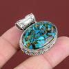 Copper Chrysocolla Pendant 925 Sterling Silver Pendant Handmade Gemstone Pendant Vintage Jewelry Gifts For Her Unique Pendant Silver Jewelry