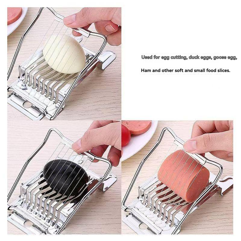 1Pc/Stainless Steel Egg Cutter Household Kitchen Tool Creative Multi-Functional Egg Cutter 2