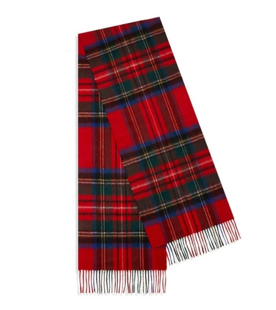 Hamilton Kilts Szalik Tartan z 100% Wełny Jagnięcej, Zimowa Stola z Długimi Frędzlami