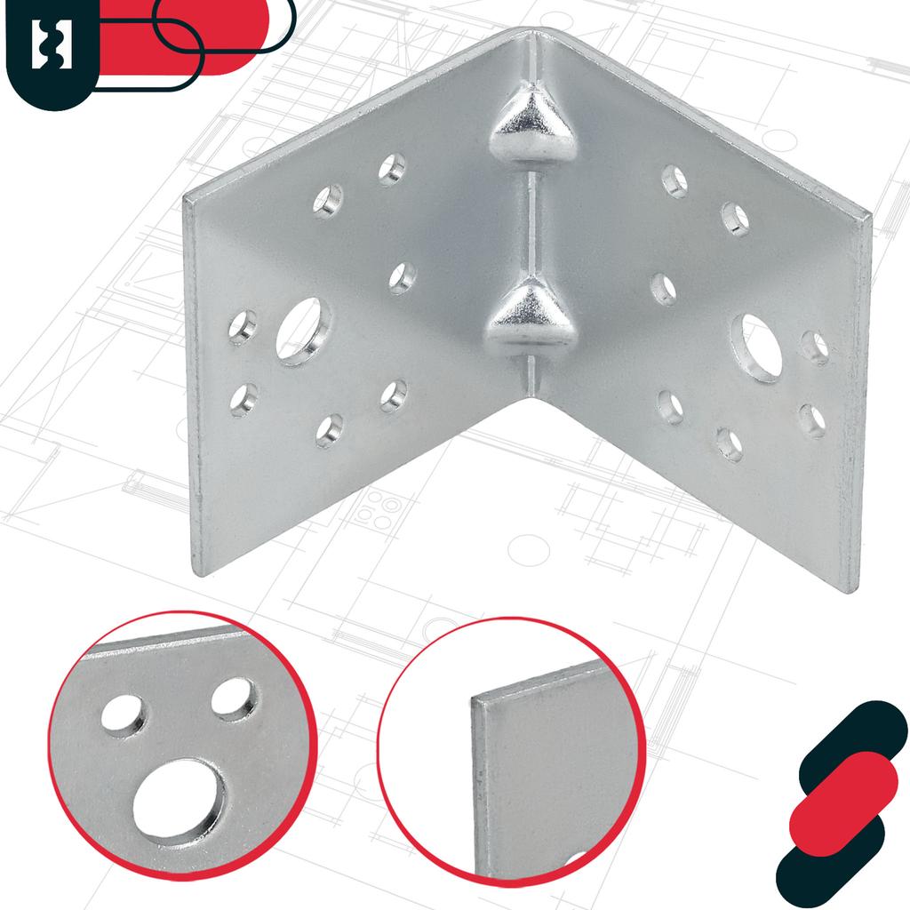 Carpenter's Angle Steel Construction Connector Reinforced 50 X 50 X 50 MM