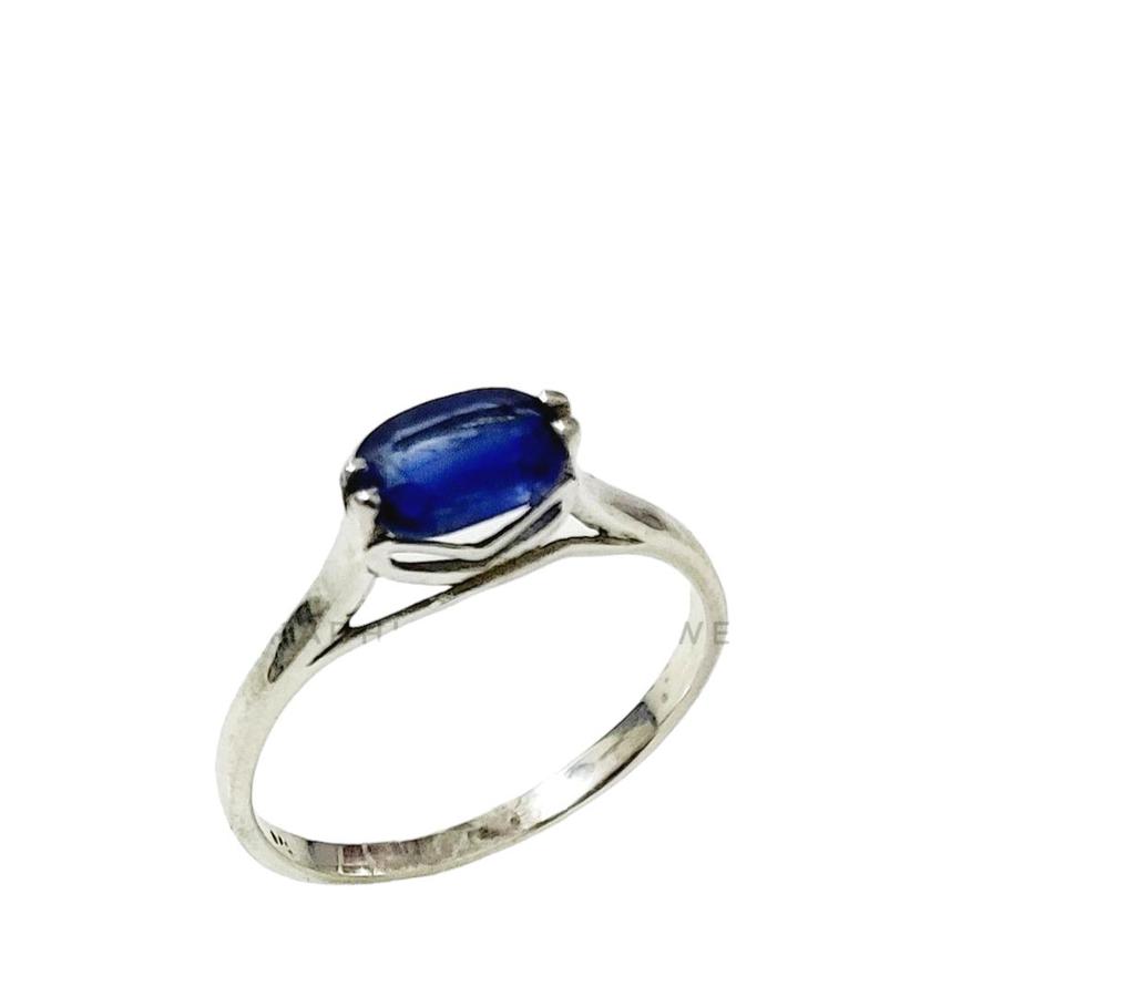 Bague en argent sterling 925 avec pierre précieuse kyanite naturelle, taille 7,5 US