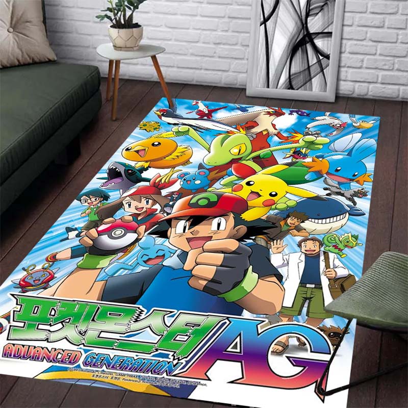Cute Pokémon Pattern Carpet - Slip-resistant Kitchen and Outdoor Carpet, Home and Bedroom Decoration Items, Birthday Gift