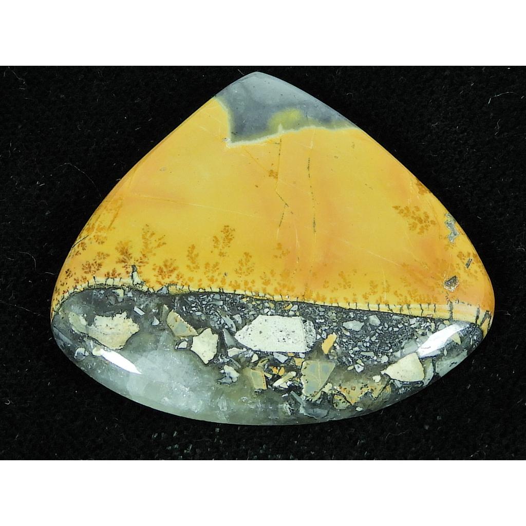 40X36X05MM Natural Malingano Jasper Pear Cabochon Loose Gemstone 69Cts. SK-4706