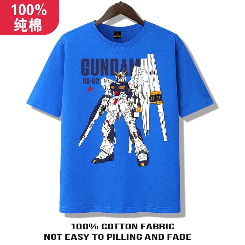 Gundam Clothes Mens 2025 Summer New Cotton Childrens Machine Mecha Mobile Soldier Gundam Shortsleeved Tshirt