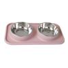 Non-Slip Mat Pet Bowls Stainless Steel Pet Feeder Basin Dog Cat Food Bowl  for Kitten Puppy