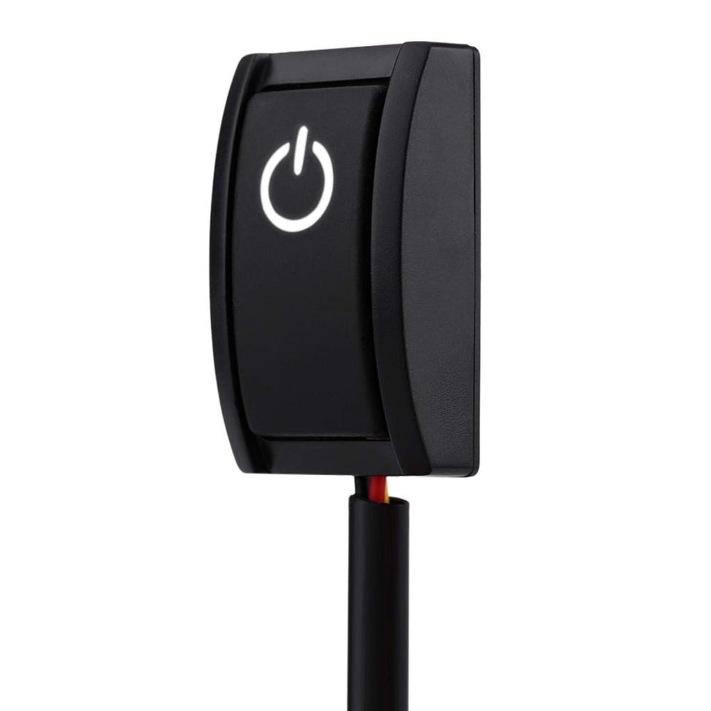 Car Paste Type Switch, DC 12V 200mA Paste Type ON/Off Button Switch Black