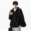 Mens Oversized Hooded Cardigan Sweatshirt - American Style Loose Fit Streetwear Plus Size