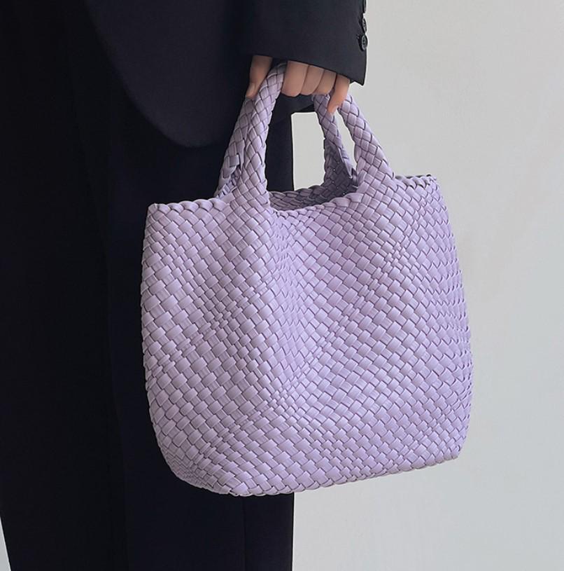 Geantă Tote și de Umăr Mare, Țesută Manual pentru Femei, 2024, cu Design Mamă și Copil