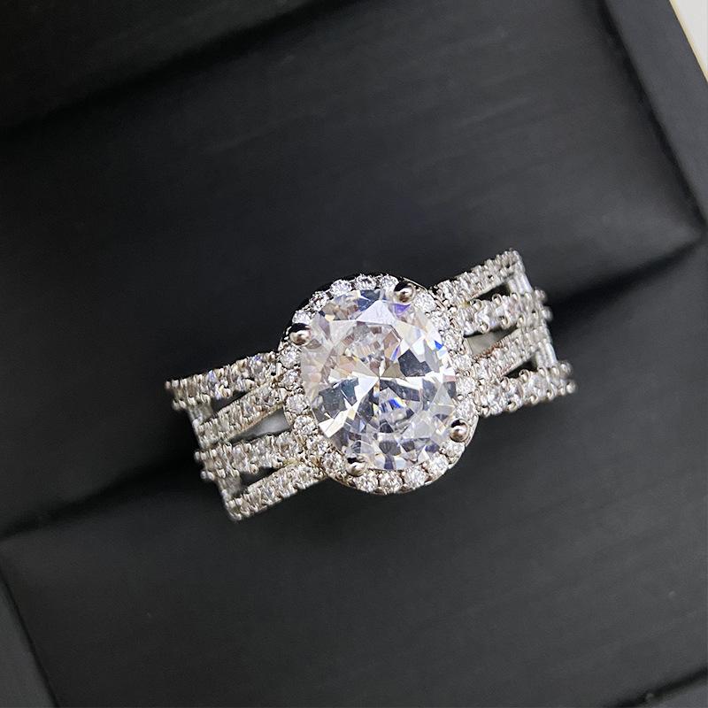 2026 Colored Treasure Inlaid Zircon Ring, Luxury High Carbon Zirconium Ring Plated with 18K Gold Resizable