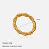 European and American retro niche ins stainless steel ring temperament light luxury embossing irregular closed titanium steel ring