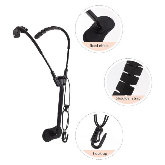 Adjustable Saxophone Neck Strap Double Shoulder Harness with Swivel Hook Ergonomic Sax Shoulder Strap for Alto Tenor Saxophones Baritone Clarinet