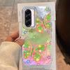 Case For Samsung Galaxy A56 A36 A16 A25 A35 A26 S25 S24 Plus Ultra FE Phone Cover Green Butterfly Gradient For  Samsung A55 Bags