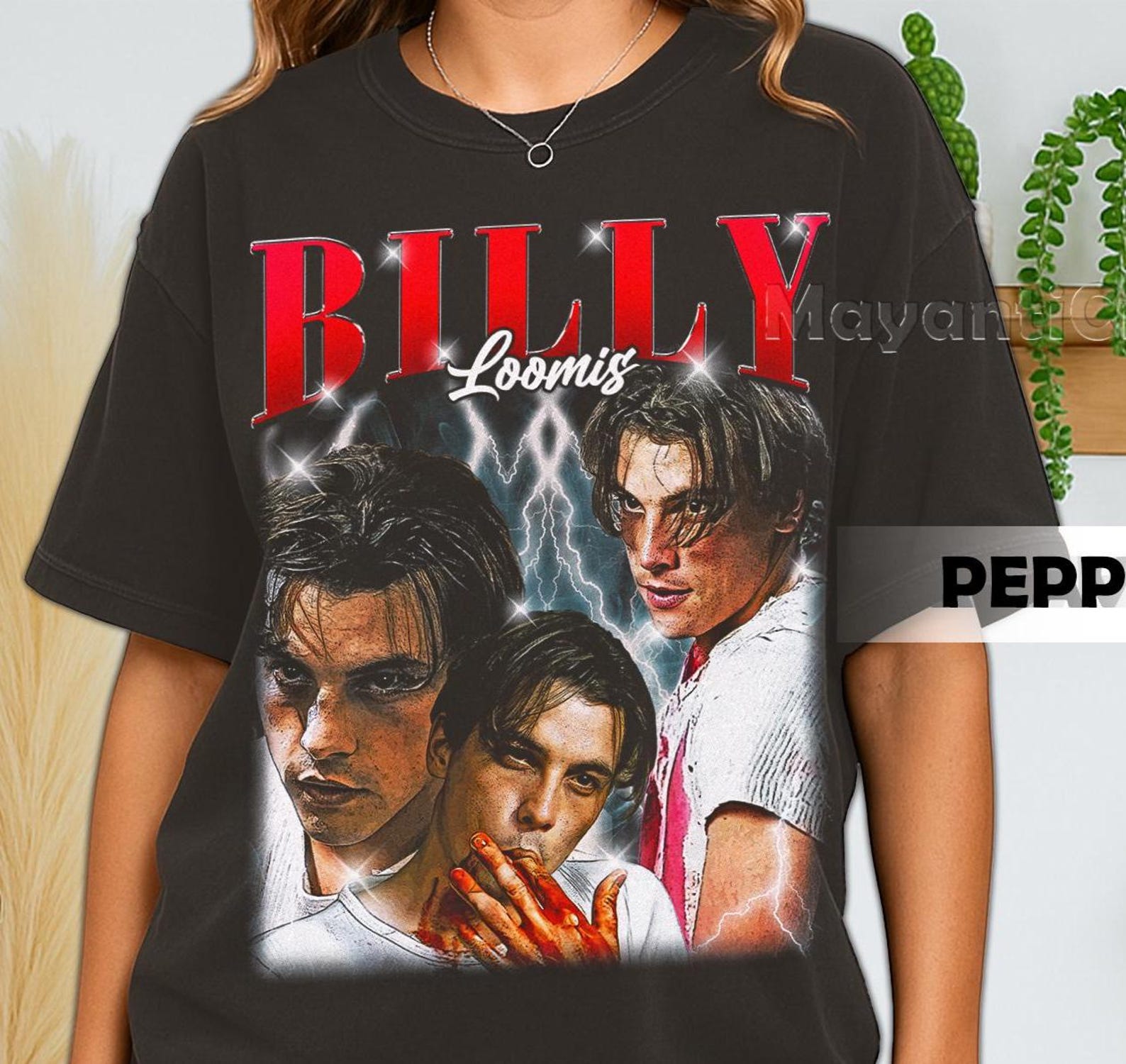 Retro 90 s Comfort Colors Billy Loomis T-Shirt, Billy Loomis Watch Scary Movie Halloween Horror Bootleg Fan T-Shirt, Gift For Women and Man S