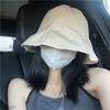 Solid Color Panama Sun Cap Large Brim Outdoor Fisherman Hat Fashionable Cotton Basin Hat  Winter
