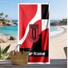 Stoke City FC Personalized Printed Beach Towel Soccer Logo Support Custom Name Text Absorbent Towel For Sport Travel Special Gift
