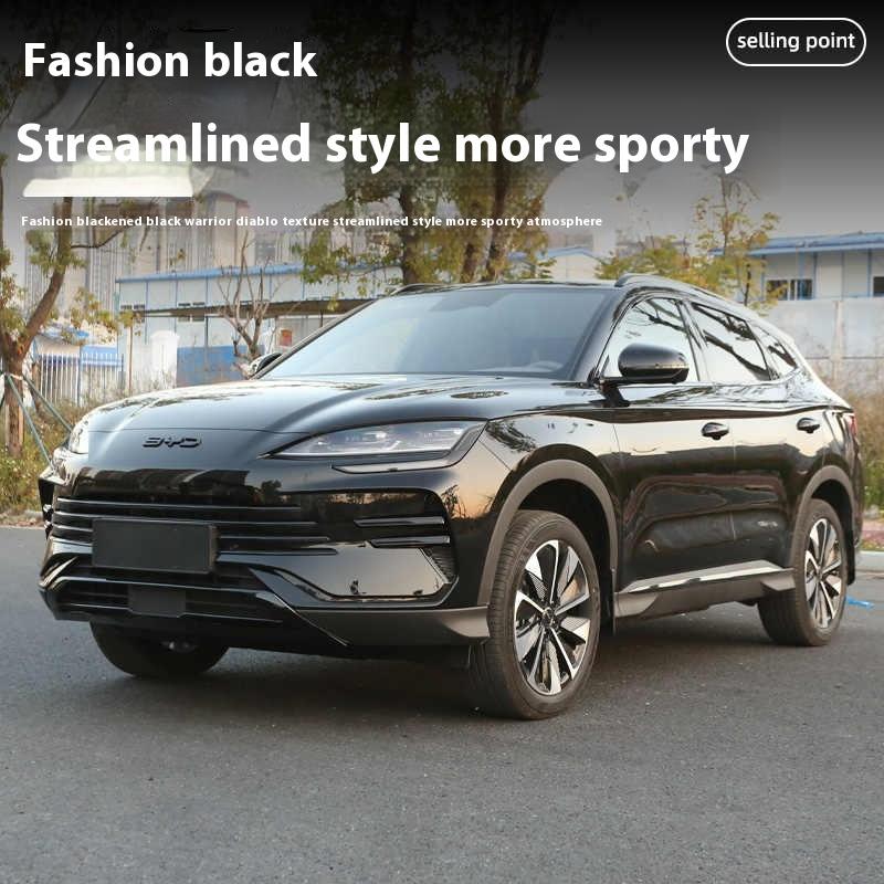 For BYD Song Plus DMI Seal U Sealion 6 Black Window Trim Warrior Sticker EV Stainless Steel Exterior Modification Accessories
