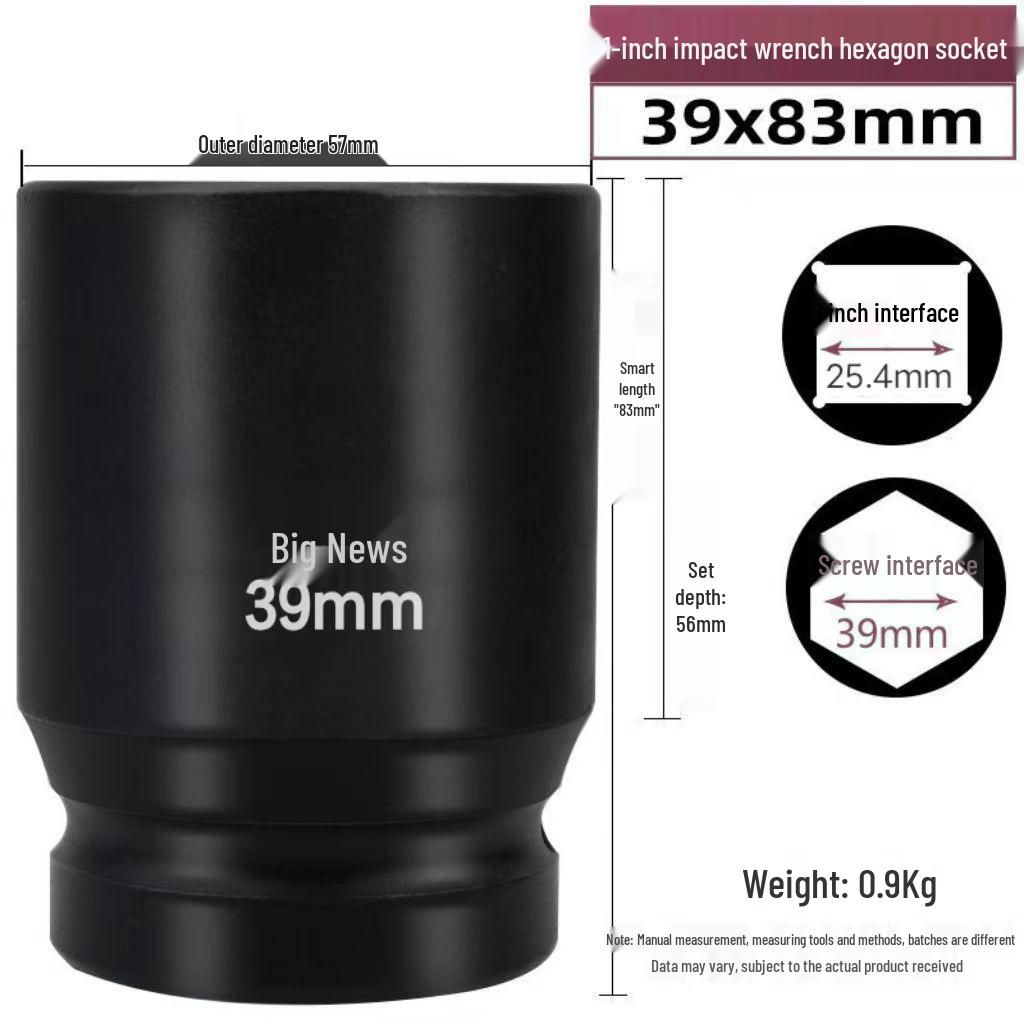 1-Inch Heavy-Duty Air Impact Wrench with Extended Electric Pneumatic Socket for Truck Tires