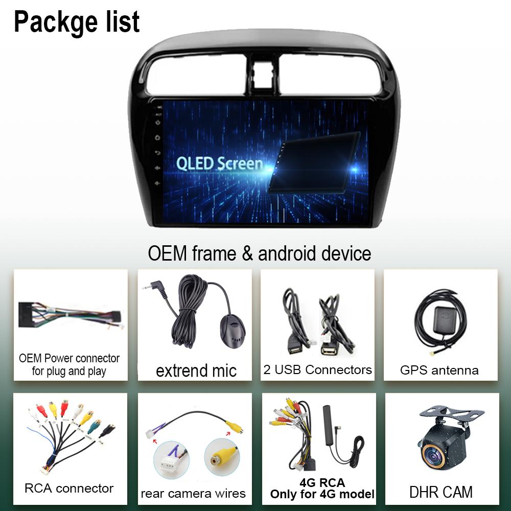 Carplay Android 14 For Mitsubishi Mirage 6 Attrage 2012 2013 2014 2015 2016 2018  DSP Car Radio 5G WIFI Navigation No 2 Din Dvd