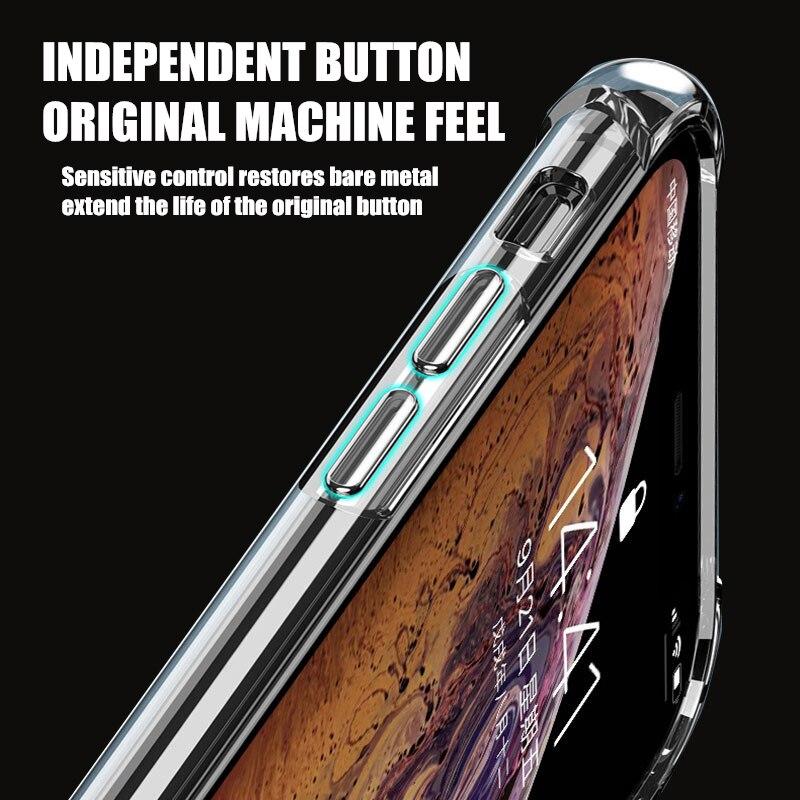 Shockproof Case for iPhone 13 11 Pro 12 Mini X Xr Xs Max 8 7 Plus 6 6s SE 2020 Transparent Cases Coque Silicone Back TPU Cover