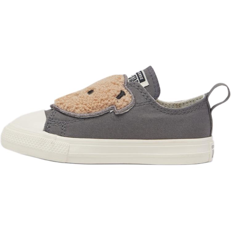 Converse Chuck Taylor All Star One Strap EasyOn Low TD Sherpa Bear - Sharkskin Baby Sneakers Grey Warm-Quarry Egret A11118C
