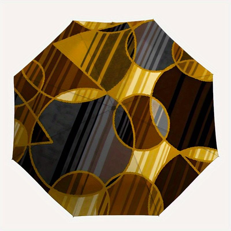 

1pc Abstract Pattern Automatic Opening/closing Umbrella with Auto Open/Close, Perfect Gift for Friends, Durable Plastic Handle yy250801140