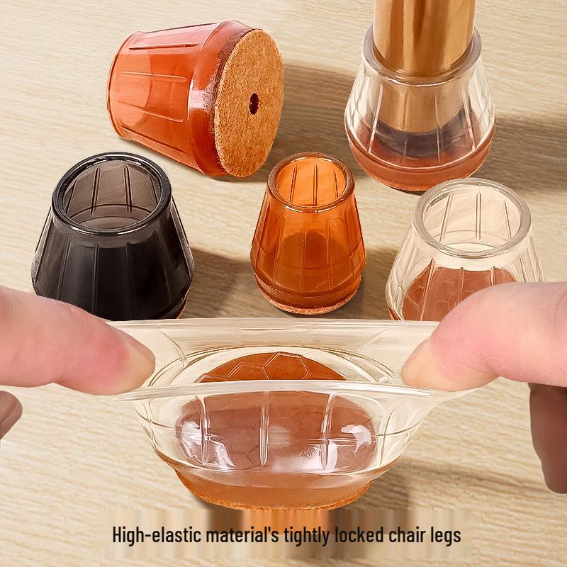 Reinforced Non-Slip Silent Chair and Table Leg Covers with Wear-Resistant Foot Pads