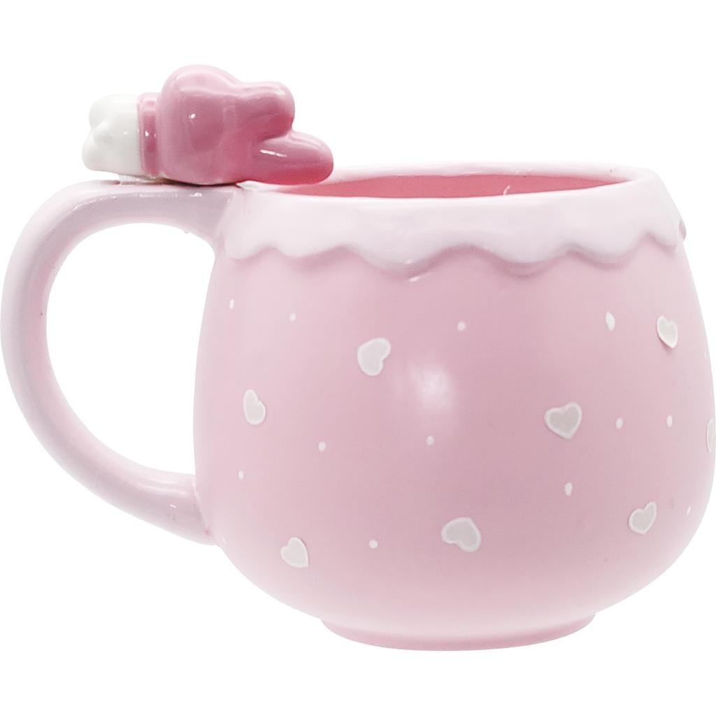 Sanart Sanrio My Melody Mug with Figure A perfect bedtime gift for women and (approx. 370ml) - children. (SAN4971-3)