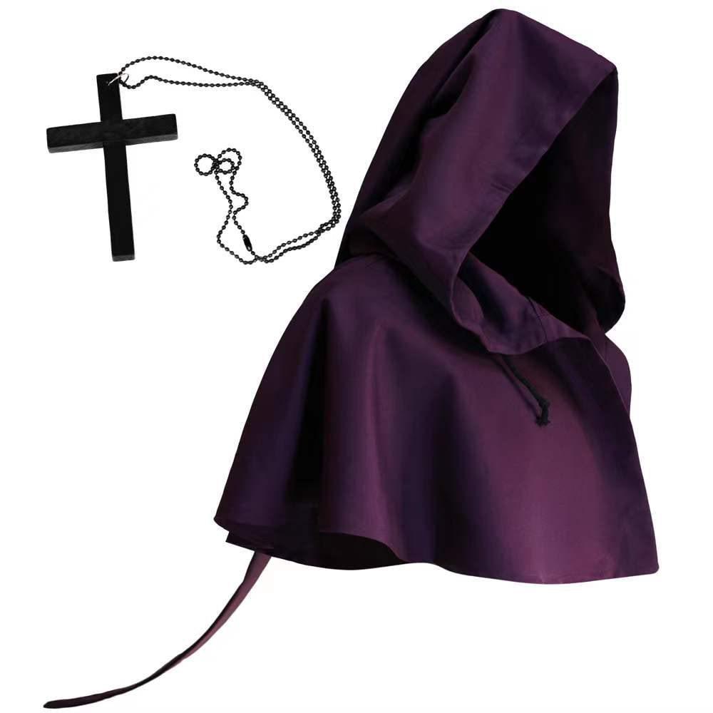 Popular Halloween Monk Grim Reaper Cloak with Hood - Adult Medieval Costume
