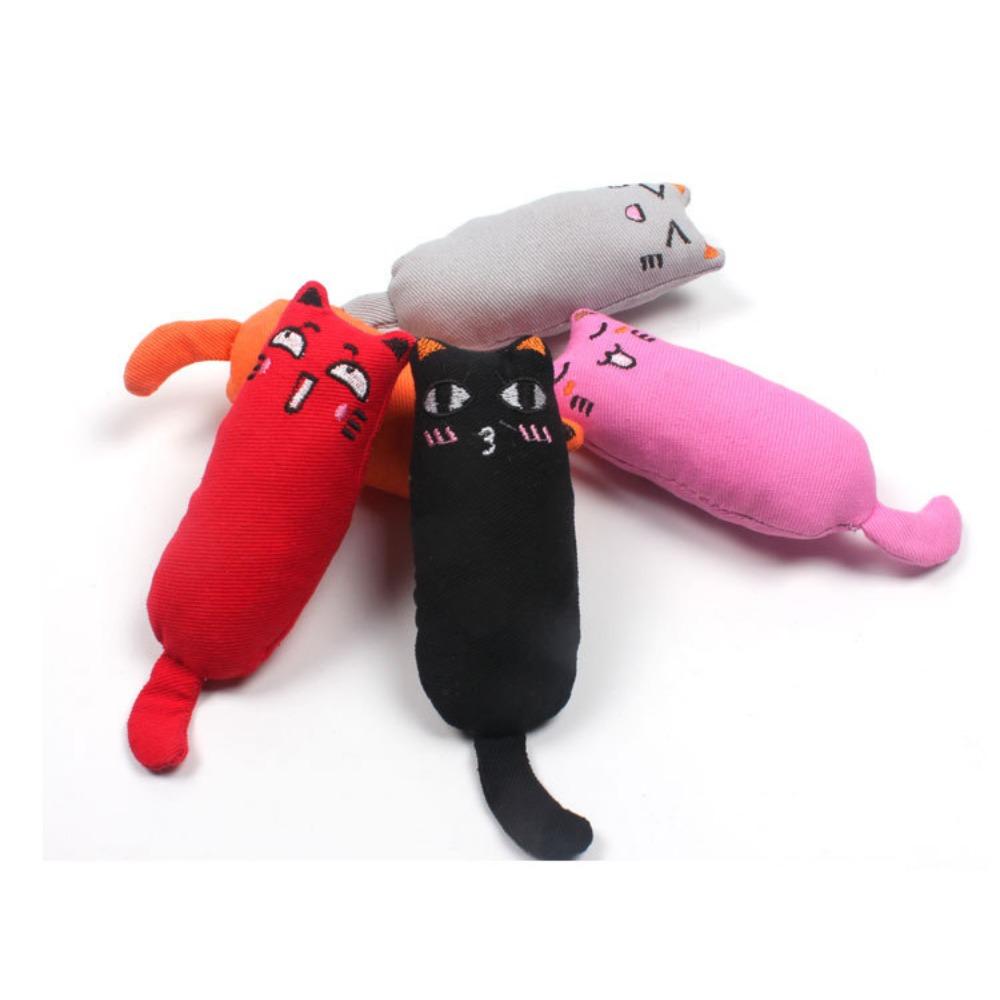 Pet Cat Toy Pure Cotton Fabric, Grinding Teeth, Wear-resistant and Cute, Containing Catnip Cat