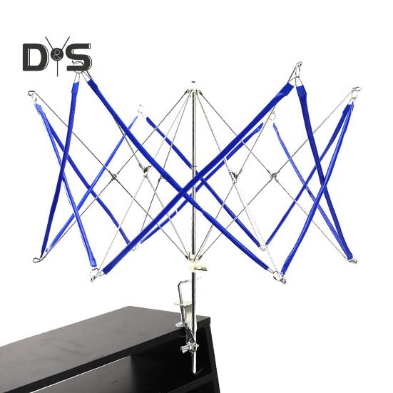 Garnwickler, faltbar, Garnwickler aus Metall, tragbarer Regenschirm-Garnknäuelwickler, Stranghalter mit Tischklemme für Strick- und Häkelzubehör