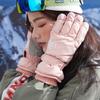 Luvas Térmicas de Inverno com Ecrã Tátil Esqui Ciclismo Desportos ao Ar Livre Impermeáveis À Prova de Vento Grossas Forradas a Lã Luvas Casal Homem Mulher