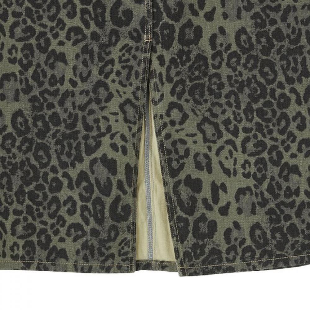 LAP Vintage Houndstooth Belt Long Skirt Ar1ws223