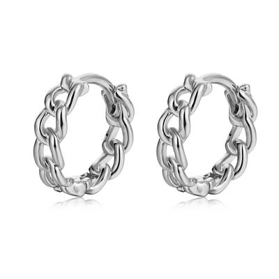 And Ear Hooks 1 Pair of INS Style Simple Ear Pins Chain Personality Twisted Earrings Smooth Surface  Handmade