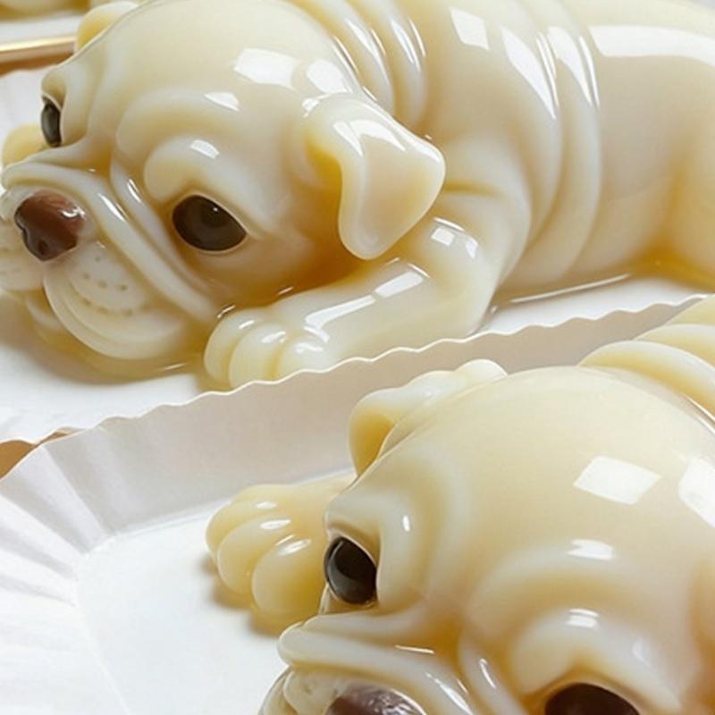 Stampi in Silicone per Fondant a Forma di Cane Silicone per Alimenti Stampo per Torta Strumento per la Cottura per Realizzare Candele Gelatine Cioccolato Dolci