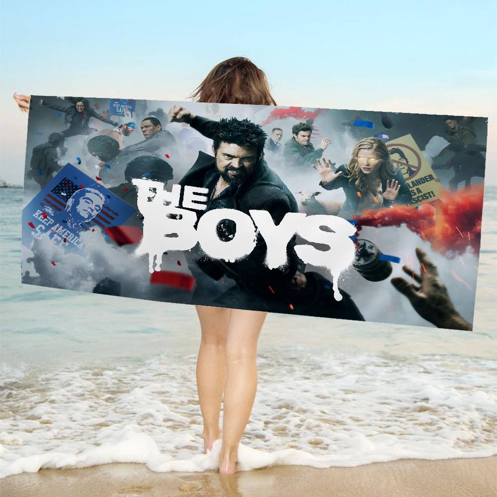 TV Show The Boys Beach Towel Colorful Bath Towels for Girl Microfiber Quick Dry Custom Sand Free Beach Yoga Spa Gym Pool Cotton 30x30cm