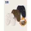 European Style Boys' Fleece-Lined Thickened Casual Sweatpants, Double-Layer Thickened Baby Autumn and Winter Cotton Pants, Warm Children's Clothing